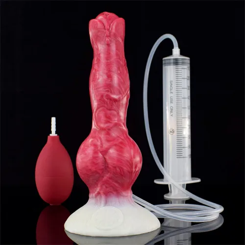 Consolador realista para chorros con ventosa, consolador de silicona para eyacular, juguetes sexuales para adultos, 8 pulgadas