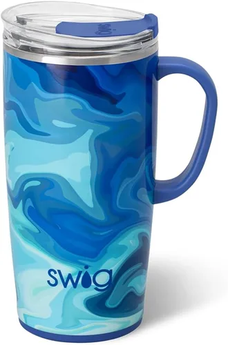 Miniatura 42 de Swig Life Taza de Viaje de 18 oz, Vaso Aislante con Asa y Tapa, Taza de Café de Viaje, Compatible con Portavasos, Acero Inoxidable, Vaso de 18 oz