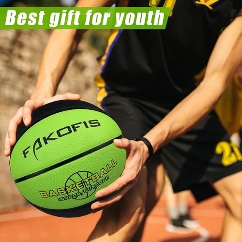 Miniatura 5 de Baloncesto para niños y niñas de 3/5 (22 pulgadas/27.5 pulgadas), baloncesto de goma de alta calidad para interiores y exteriores, para niños