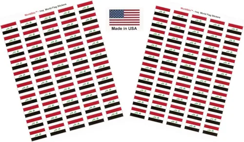 Miniatura 172 de 100 calcomanías de la bandera de Alaska; 1.5" x 1" hechas en Estados Unidos, calcomanías autoadhesivas de la bandera del estado para álbumes