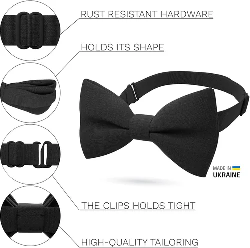 Miniatura 2 de Bow Tie House TM, pajaritas para hombre de cualquier edad preatadas para hombre con clip en diseño para adultos