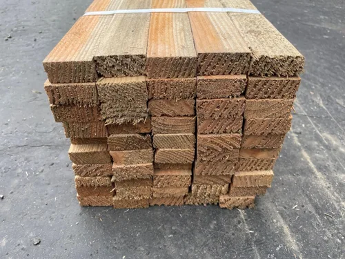Miniatura 8 de Sandbaggy Estacas de nivelación de madera de 12 pulgadas, estacas resistentes para construcción, jardinería, topografía, formas de hormigón, punta