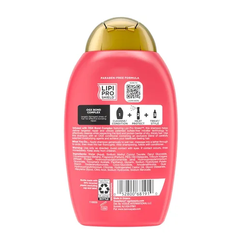 Miniatura 9 de OGX Repair & Protect Bond - Champú reparador de proteínas, lavado ligero para el cabello que limpia y dirige el cabello dañado para una reparación