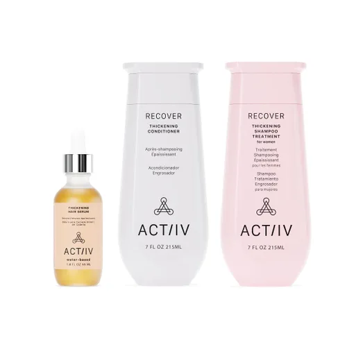 ACTIIV Ultimate Power Trio para mujer | Estimula el cabello de aspecto más completo, fortalece, calma el cuero cabelludo, incluye champú,