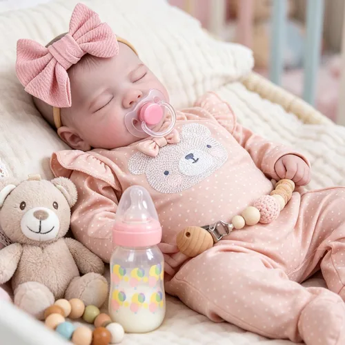 Milidool Muñecas de bebé Reborn, 20 pulgadas, vinilo suave, realista, muñeca de bebé recién nacida, accesorios de muñecas de bebé realistas con caja