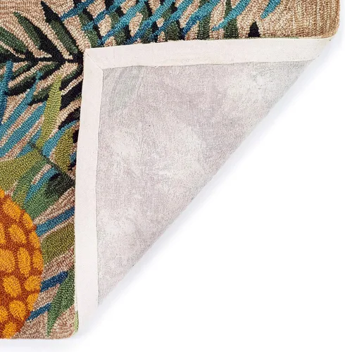 Miniatura 5 de Liora Manne Ravella - Alfombra duradera para interiores y exteriores, estabilizada a mano con rayos UV, tropical neutro, 5 pies x 7 pies 6 pulgadas