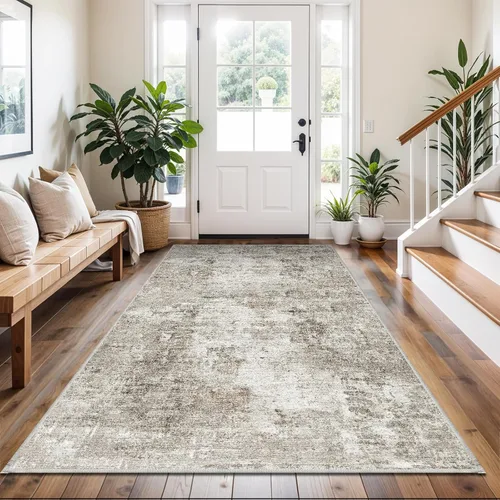 Miniatura 68 de Alfombra antideslizante lavable de 2 x 3 pies - Alfombra suave de pelo bajo para cocina, entrada y dormitorio - Tapete moderno para puerta