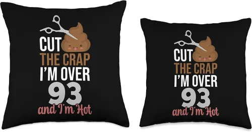 Miniatura 3 de Slit The Junk 1933 Cut The Crap I'm Over 93 - Almohada de 16 x 16 pulgadas, multicolor