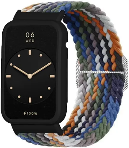 Miniatura 5 de Senter Correa de repuesto de liberación rápida de nailon suave para Huawei Band 7 pro Smart Watch Naranja