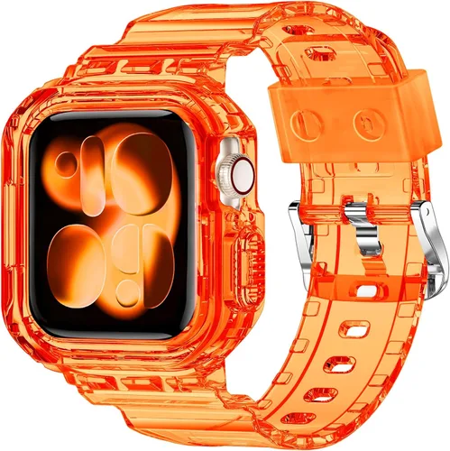 Miniatura 23 de XYF Compatible con correas cristalinas para Apple Watch de 1.929 in, 1.811 in, 1.772 in, 1.732 in, 1.654 in, 1.614 in, 1.575 in, 1.496 in, funda
