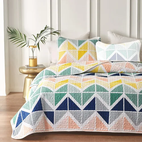 Miniatura 16 de UOZZI BEDDING - Juego de edredón reversible de 3 piezas tamaño Queen, con hojas verde azuladas y flores rojas en blanco, microfibra suave y ligera