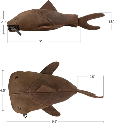 Miniatura 5 de Hide & Drink, Bolsa de monedas con cremallera, Estuche en forma de tiburón, Animales de peluche, Banco, Bolsa de cambio, Monedero para lápices