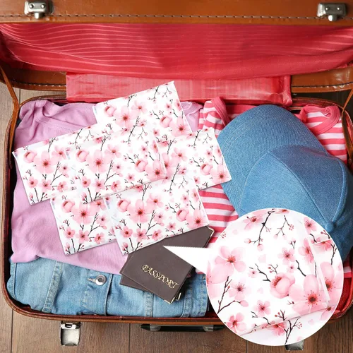 Miniatura 6 de Geyee 50 paquetes de pañuelos faciales de viaje, pañuelos desechables de bolsillo para invitados de boda, viaje, escuela, bolso, suministros