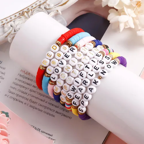 Miniatura 2 de BAQRAXIA Juego de 8 pulseras de cantante, Eras Taylor Tour Merch Swift Stuff, regalos de amistad para fanáticos de TS Taylors, regalos de amistad