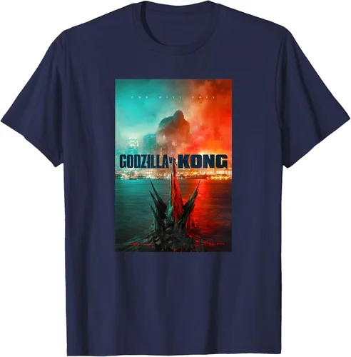 Miniatura 46 de Godzilla vs Kong - Camiseta oficial con póster, Negro