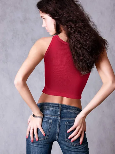 Miniatura 6 de 3 piezas de camisetas cortas con espalda cruzada para mujer, camisetas cortas de entrenamiento de algodón para mujeres y niñas