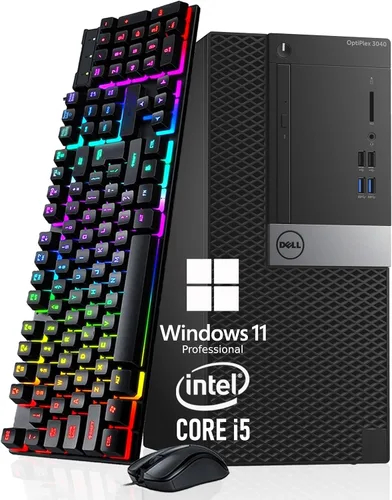 Dell OptiPlex 3040 Mini Tower Computadora de sobremesa, Quad-Core i5-6500 hasta 3.6 GHz, 8 GB de RAM, 256 GB SSD, teclado y mouse, WiFi, BT, Windows