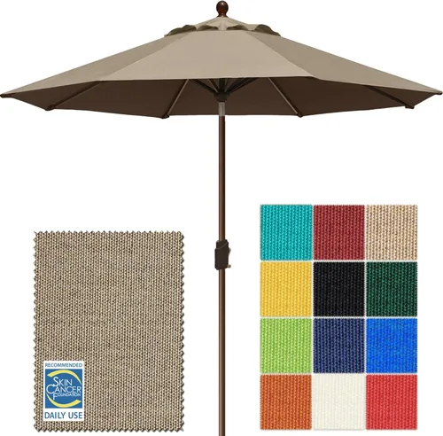 Miniatura 75 de EliteShade USA Sombrilla de Mercado de 9 Pies con Garantía de 10 Años Sin Decoloración, Sombrilla de Patio, Sombrilla de Mesa para Exteriores