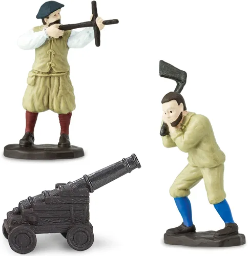 Miniatura 4 de Safari Ltd. Jamestown Settlers TOOB - 10 figuras: marinero, jardinero, herrero, colonos, John Smith, pollo, cerdo, cañón - Figuras de juguete