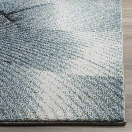 Miniatura 3 de SAFAVIEH Hollywood Collection - Alfombra extragrande de 11 x 15 pies, color gris y verde azulado, diseño moderno de mediados de siglo, no desprende