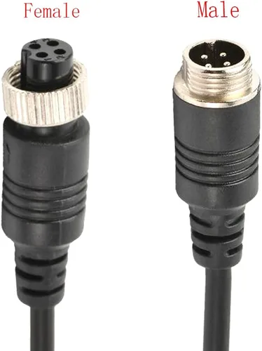 Miniatura 6 de Cable de extensión de cámara de respaldo, cable de extensión de aviación de 4 pines, para cámara de visión trasera de CCTV, camión, remolque