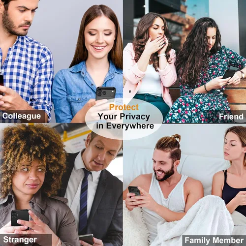 Miniatura 9 de QHOHQ - Paquete de 3 protectores de pantalla de privacidad para iPhone Air+3 protectores de lente de cámara, vidrio templado antiespía de 25°