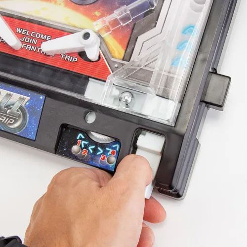 Miniatura 7 de Rasul Mini juegos de pinball, máquina electrónica de pinball de mesa, juguete de disparo para sala de juegos interior con luz y marcador, juego