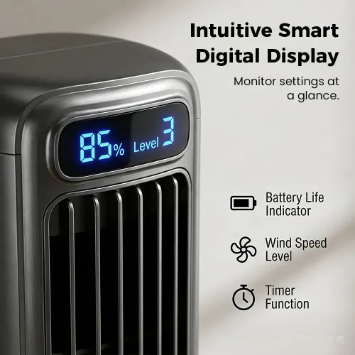 Miniatura 4 de Aire acondicionado portátil Ace de refrigeración 2026, ventilador de refrigeración con 3 velocidades y pantalla táctil LED, aire acondicionado