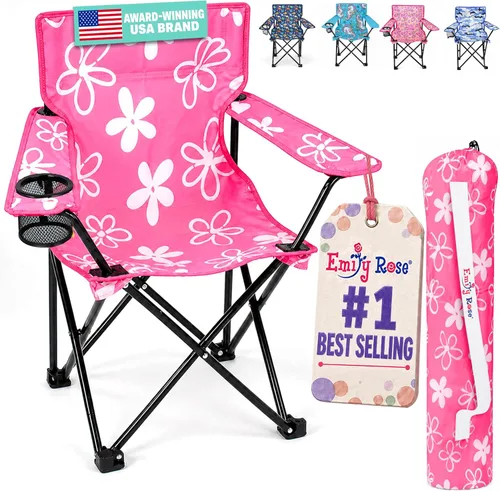 Miniatura 13 de Emily Rose Silla de Playa y Campamento Plegable para Niños con Seguro de Seguridad - Silla de Viaje y Campamento para Niños, Niñas y Bebés de 2 a 7