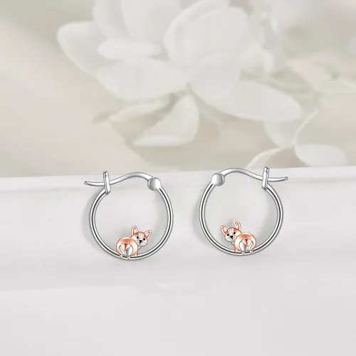 Miniatura 35 de VONALA Bonitos aretes de aro de plata de ley 925, regalos de cumpleaños para mujer