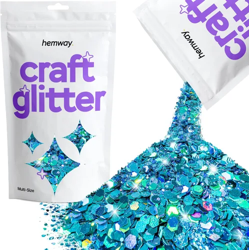 Miniatura 17 de Hemway Craft Glitter - Rojo Copos de lentejuelas metálicas de varios tamaños para manualidades de resina y epoxi Suministros para vasos