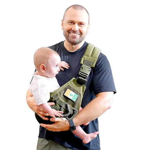 Miniatura 9 de Portabebés con Eslinga, Transportador Ajustable para Niños Pequeños con Asientos de Cadera y Mosquetones para Bebés de 3-48 Meses 10-30 Libras Niños