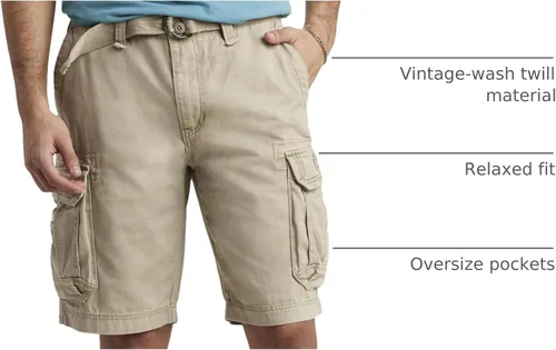 Miniatura 17 de Unionbay Survivor pantalones cortos de cargo con cinturón para hombre