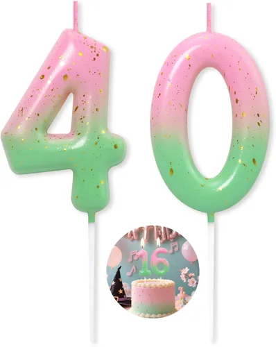 Miniatura 25 de Velas número 2 arcoíris con número 3D de feliz cumpleaños para decoración de fiesta de pastel de cumpleaños, suministros de celebración