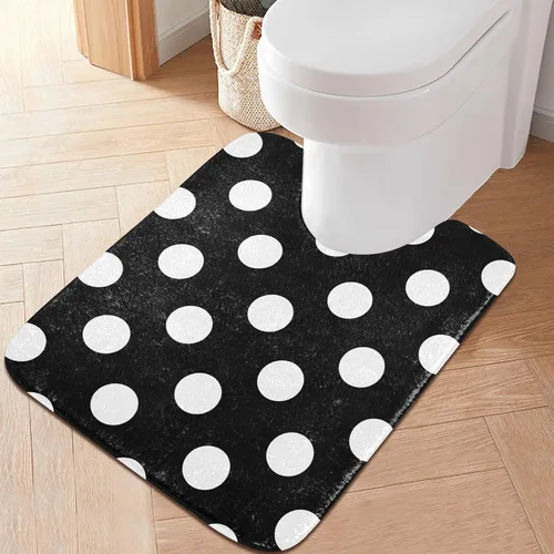 Miniatura 35 de Tapete de baño a cuadros negros y morados, suave, absorbente, lavable, tapete de baño para suelo de baño, tapete de baño antideslizante para baño