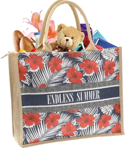 Miniatura 119 de Bolso grande de paja para mujer, tejido de ratán, bolso de playa de verano, a rayas