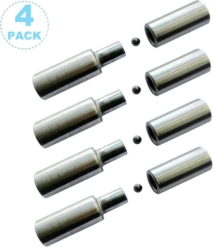 Miniatura 5 de Paquete de 4 bisagras de bala de soldadura de 4 pulgadas, bisagras de barril soldables, bisagra de puerta de acero resistente, bisagra desmontable