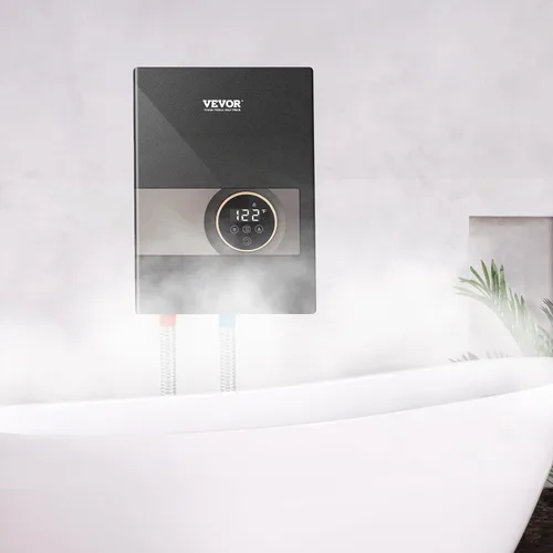 Miniatura 8 de VEVOR Calentador de Agua Eléctrico Sin Depósito, Calentador de Agua Caliente Instantáneo de 8KW, Pantalla Digital de Temperatura y Fácil Instalación