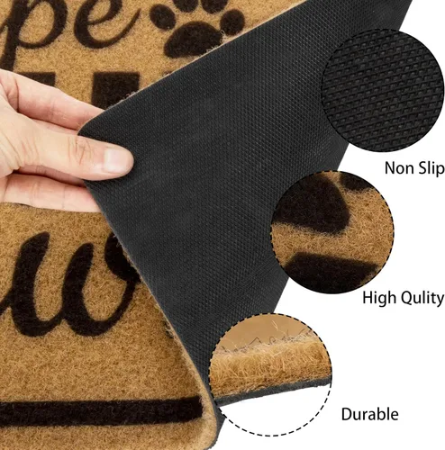 Miniatura 6 de Wipe-Your-Paws-Felpudo – Tapete de bienvenida con huella animal para exteriores e interiores, tapete divertido para puerta de entrada exterior
