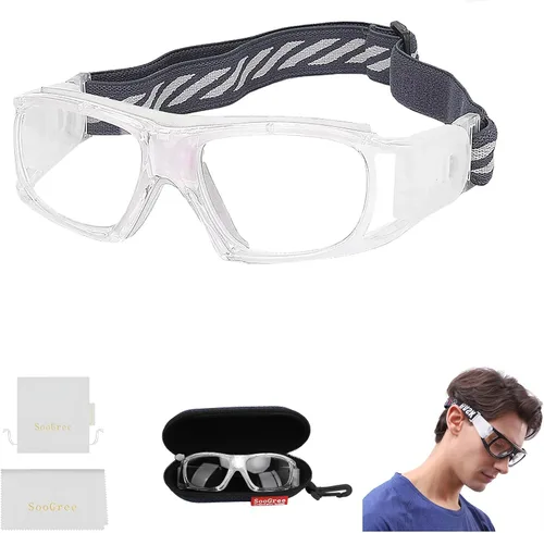 Miniatura 18 de SooGree Sports Glasses - Racquetball Goggles Basketball Football Eye Protective G8033 Marco Negro Almohadilla Gris