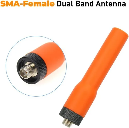 Miniatura 2 de Paquete de 2 Walkie Talkies universales Antena corta suave VHF/UHF 136/430 SMA-Hembra Antena para radios Kenwood HYT bidireccionales