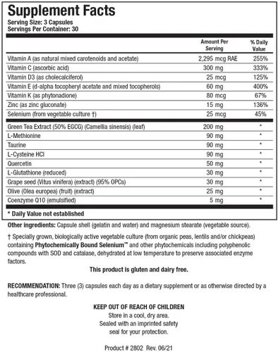 Miniatura 3 de Biotics Research BioProtect Plus protege el cuerpo del daño oxidativo, apoya la salud general, la salud inmunológica, la salud cardiovascular.