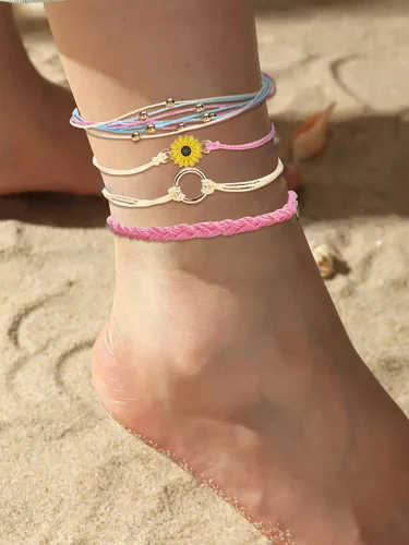Miniatura 6 de Pulsera de perlas para mujer, pulsera apilable multicapa de perlas sintéticas, pulseras apilables de cuentas bohemias de cristal con diamantes