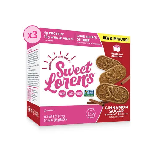 Miniatura 13 de Sweet Loren's Galletas veganas para el desayuno, arándano, 0.18 onzas de proteína, 0.39 onzas de granos integrales, a base de plantas, sin gluten