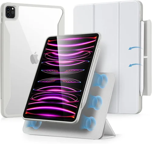 Miniatura 15 de ESR Funda para iPad Pro de 11 pulgadas (2022/2021/2020/2018, 4ª/3ª/2ª/1ª generación) con soporte para lápiz, cubierta magnética extraíble, soporte