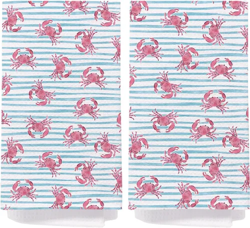 Miniatura 11 de SPBL&L Toallas de Cocina de Langosta - Decoración de Langosta, Toallas de Mano Náuticas para Baño, Toallas de Platos Costeras Náuticas de Playa