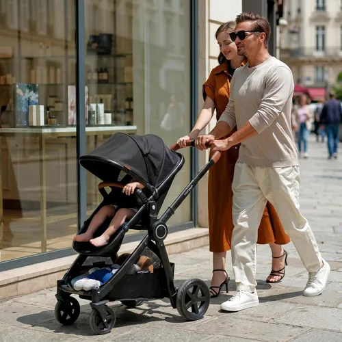 Miniatura 3 de Mompush Ultimate2 Cochecito de bebé, Cochecito convertible premium de tamaño completo para niños, Asiento reversible con ajuste de reclinación