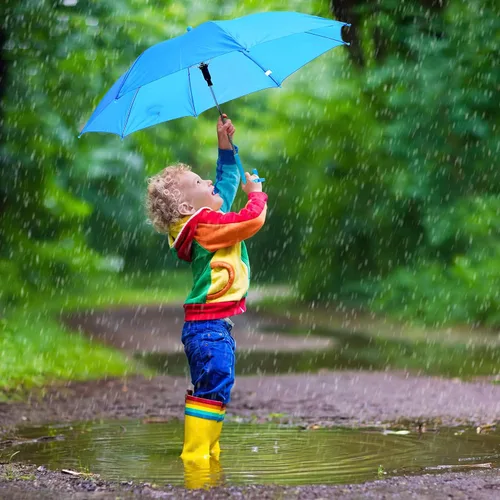 Miniatura 7 de BG Sombrilla ligera de color sólido para niños con silbato novedoso (azul)