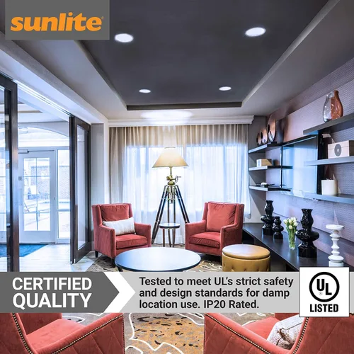 Miniatura 5 de Sunlite 41191 Bombilla LED BR40 empotrable, 14 W (equivalente a 85 W), 1060 lúmenes, base media (E26), regulable, inundación, certificación UL, 6500