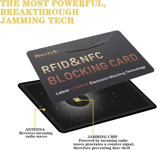 Miniatura 6 de 5 tarjetas de bloqueo RFID, protector de tarjeta de crédito antirrobo, protector de pasaporte para tarjetas de crédito NFC para hombres y mujeres